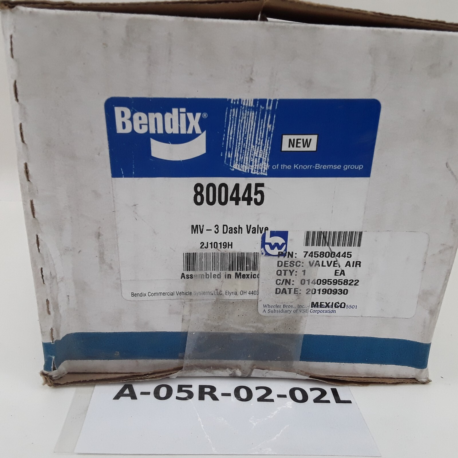 OEM Bendix 800445 Mv 3 Truck Air Brake Manifold Control Dash Valve 1/4-18 NPT