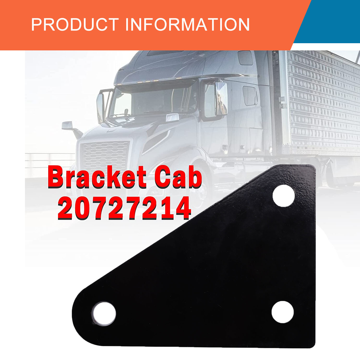 2x Bracket Cab Support Mount Plate Black 20727214 Fit For Volvo Truck D13 VNL