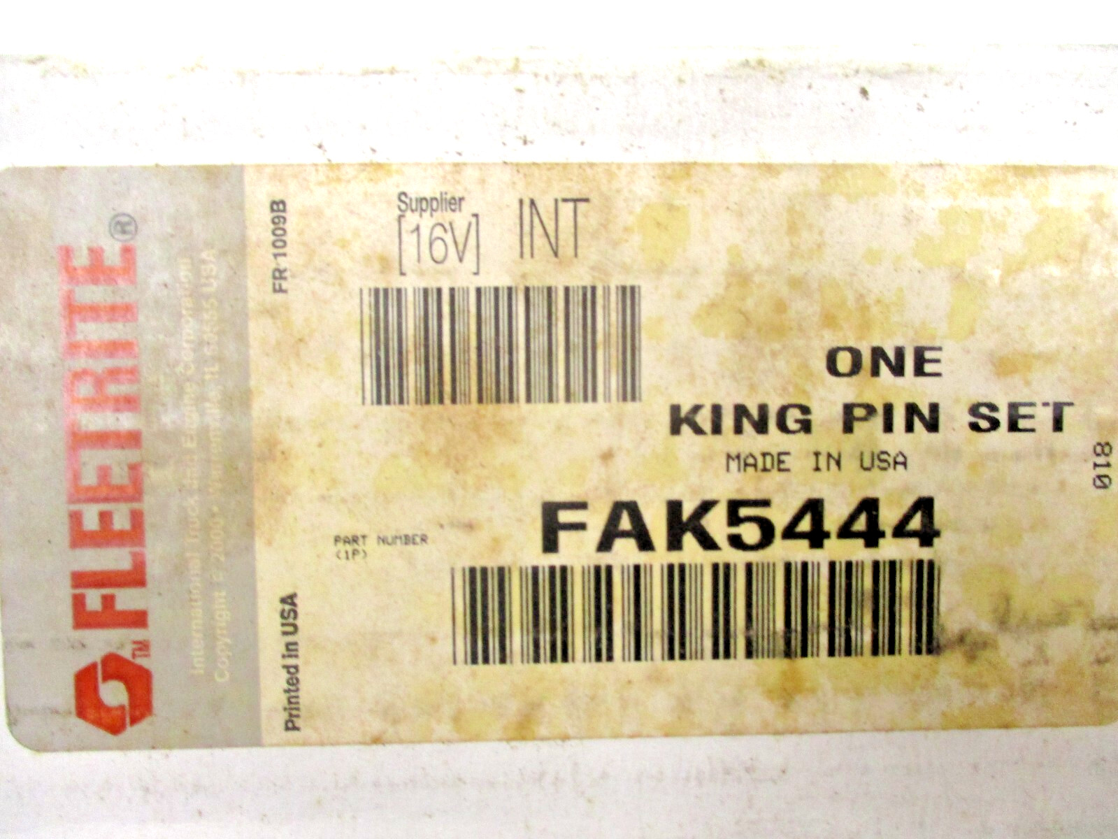 FAK5444 FLEETRITE KING PIN SET FLTKP5444 473695C91 1648204C91 E4460B 101KK109