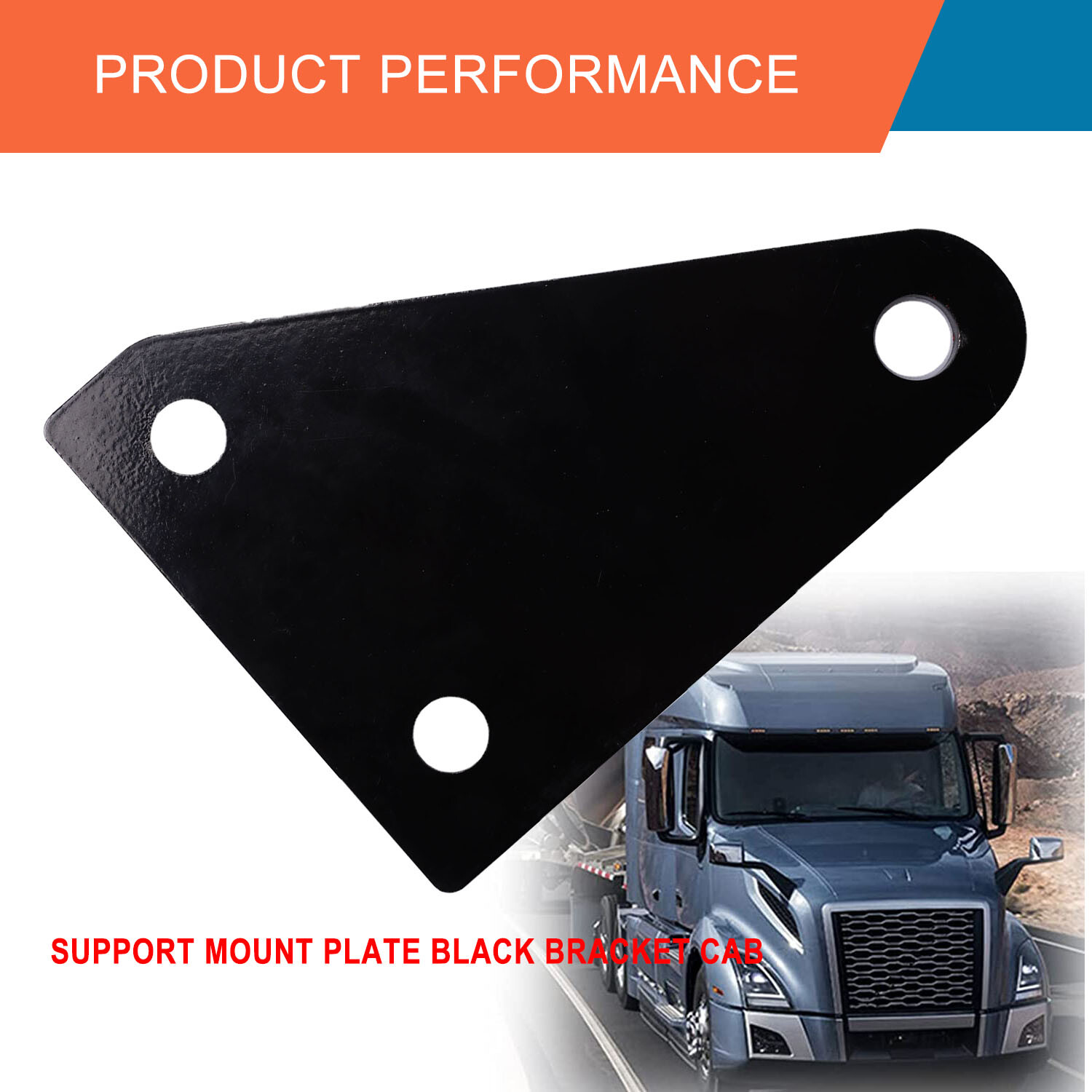2x Bracket Cab Support Mount Plate Black for Volvo Truck D13 VNL 20727214 New