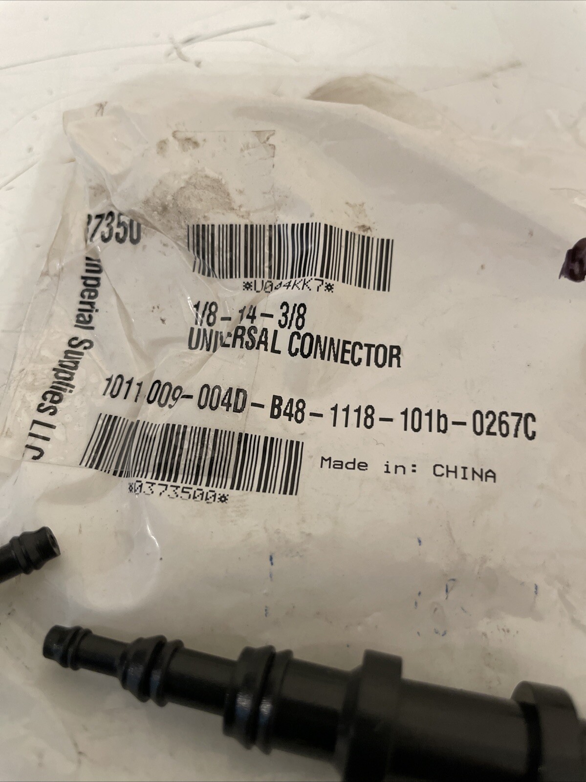 IMPERIAL SUPPLIES LLC 1/8- 1/4- 3/8 UNIVERSAL VACUUM CONNECTOR 37350 SET OF 3