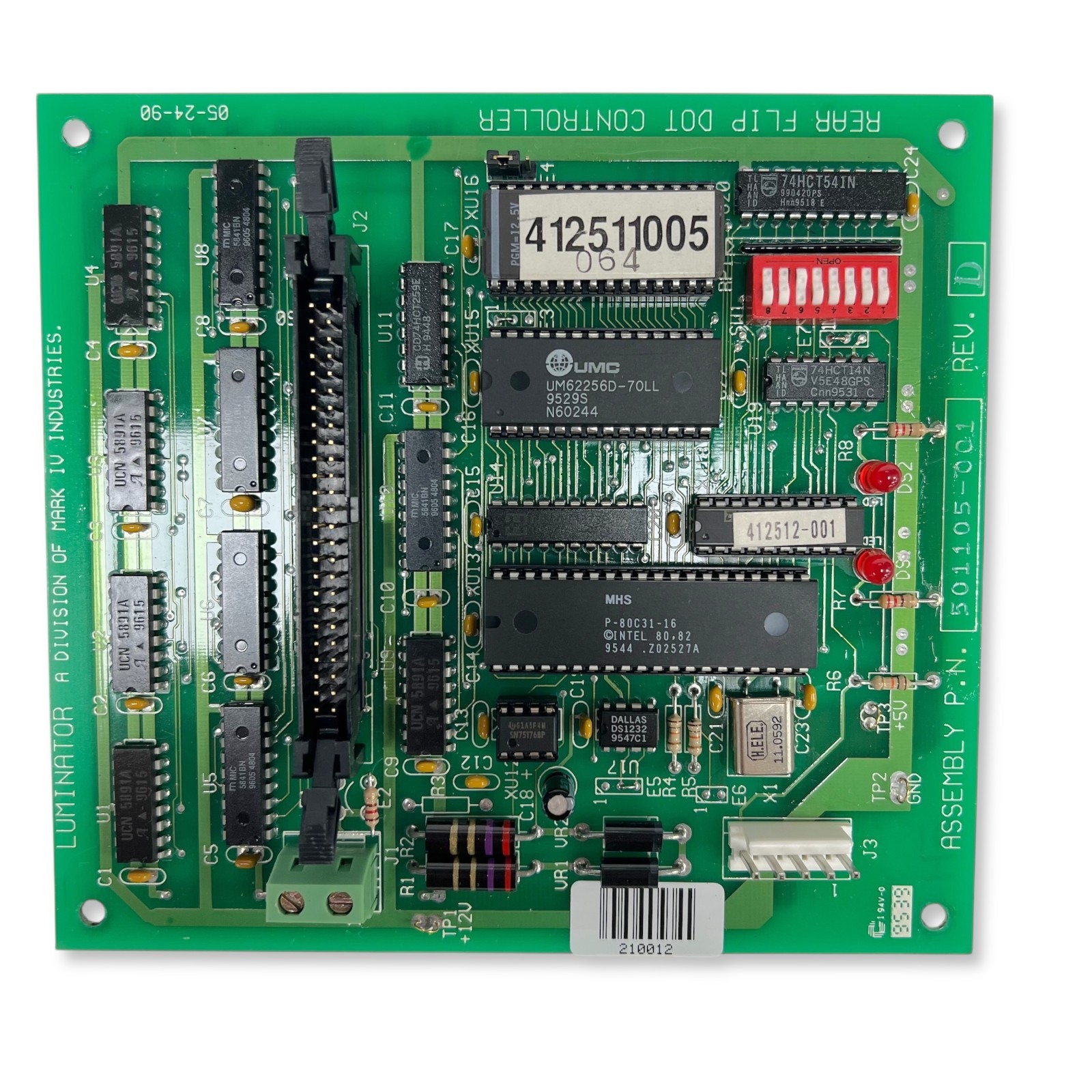 Luminator Mark IV Rear Flip-Dot Controller Board 501105-001 Transit Sign PCB