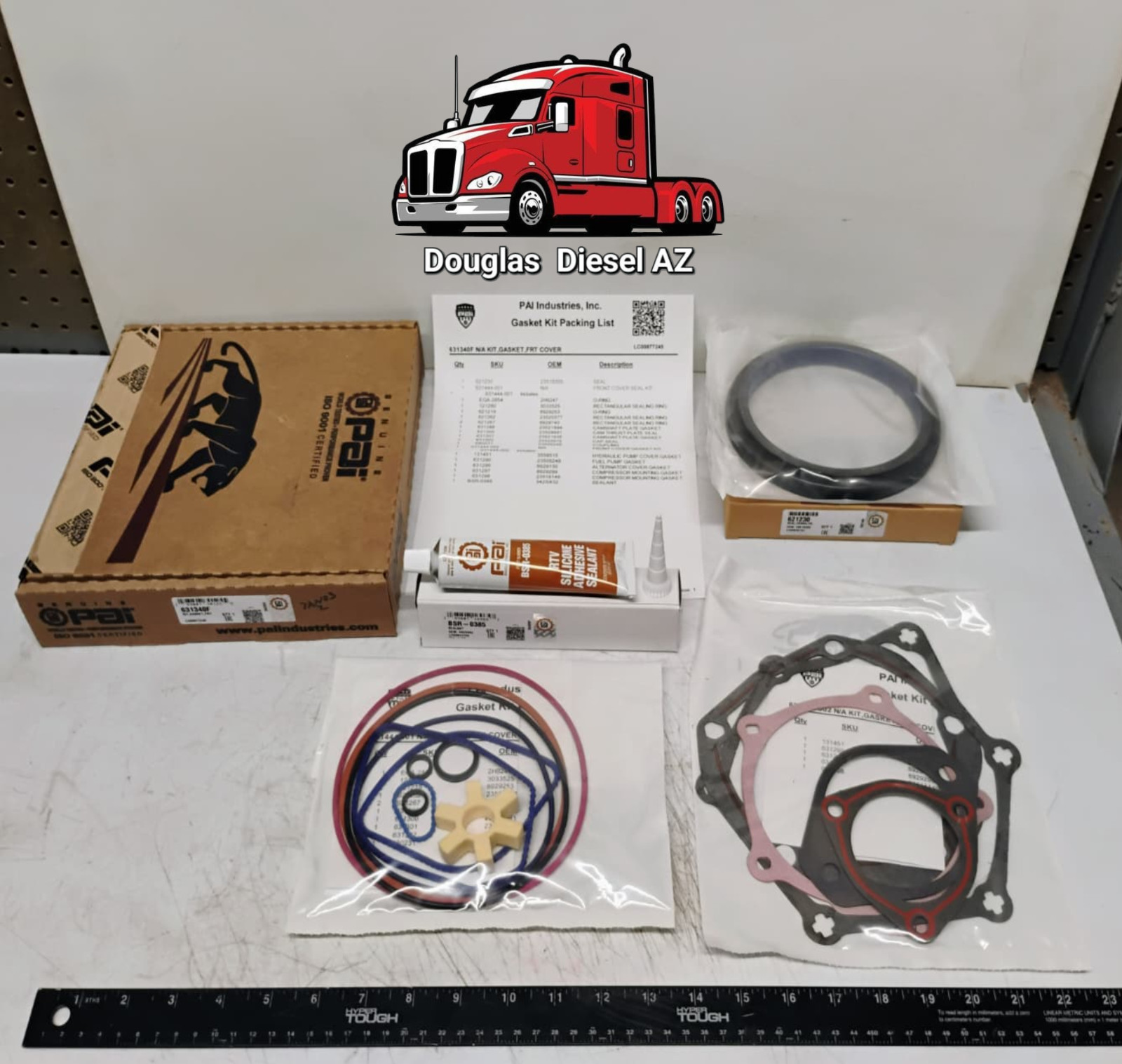 FRONT COVER GASKET KIT for 12.7L DETROIT DIESEL 60 SERIES ENGINES. PAI # 631340F