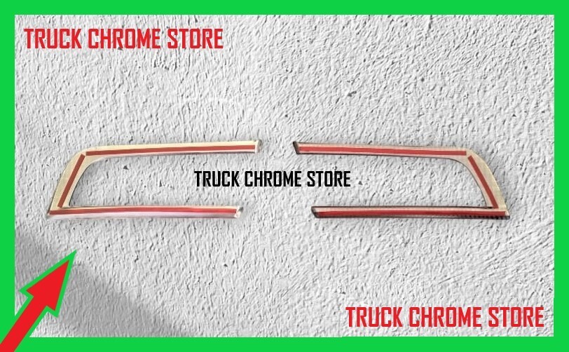 Scania S/R Series S500/R450 2017Up Chrome Fog Light Frame Trim 2 Pieces.