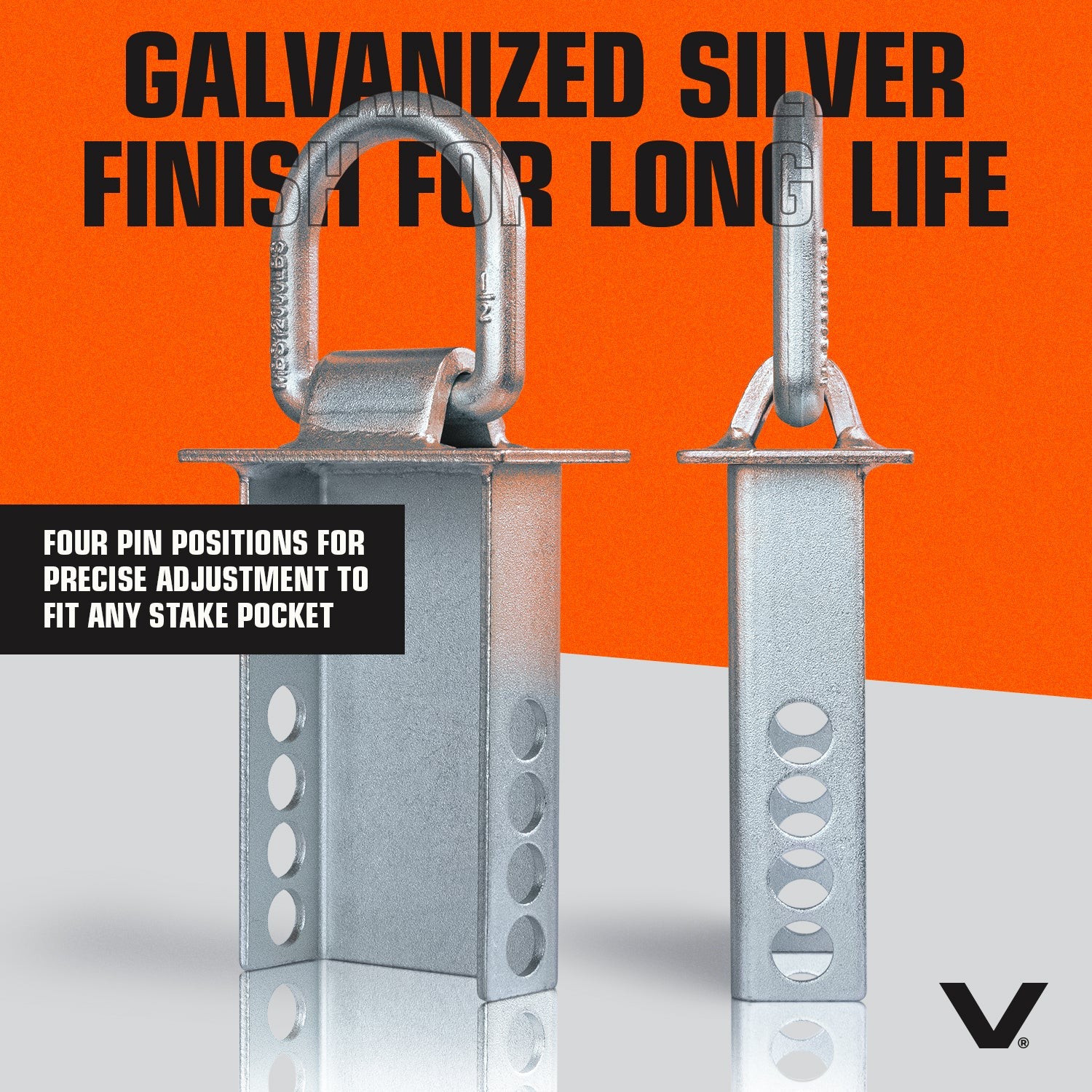 VULCAN Silver Stake Pocket D-Ring Assembly – 4 Pack