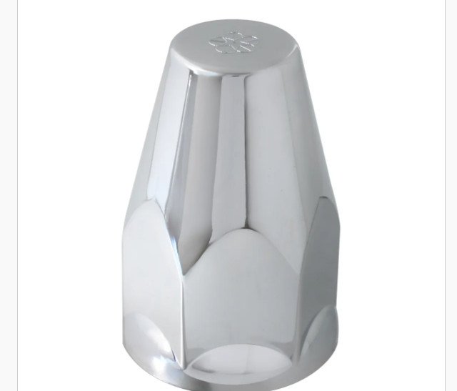SCREW ON CLASSIC CHROME PLASTIC 33MM LUG NUT COVER (pack of 10)