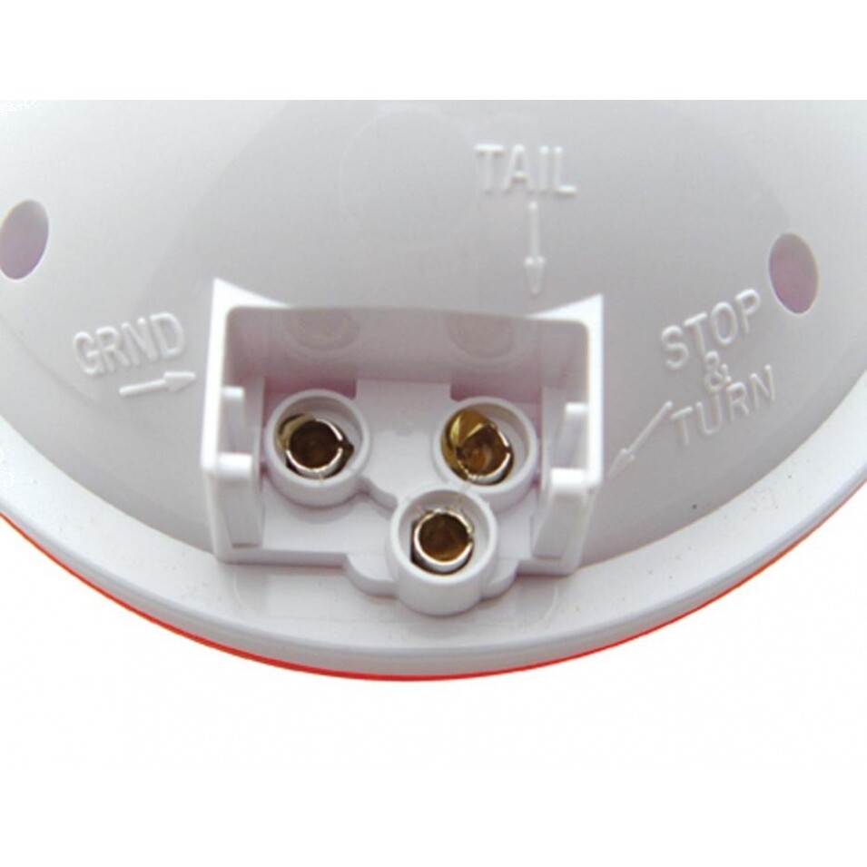 Stainless Light Bracket w/ Three 4″ Lights & Grommets – Amber Lens
