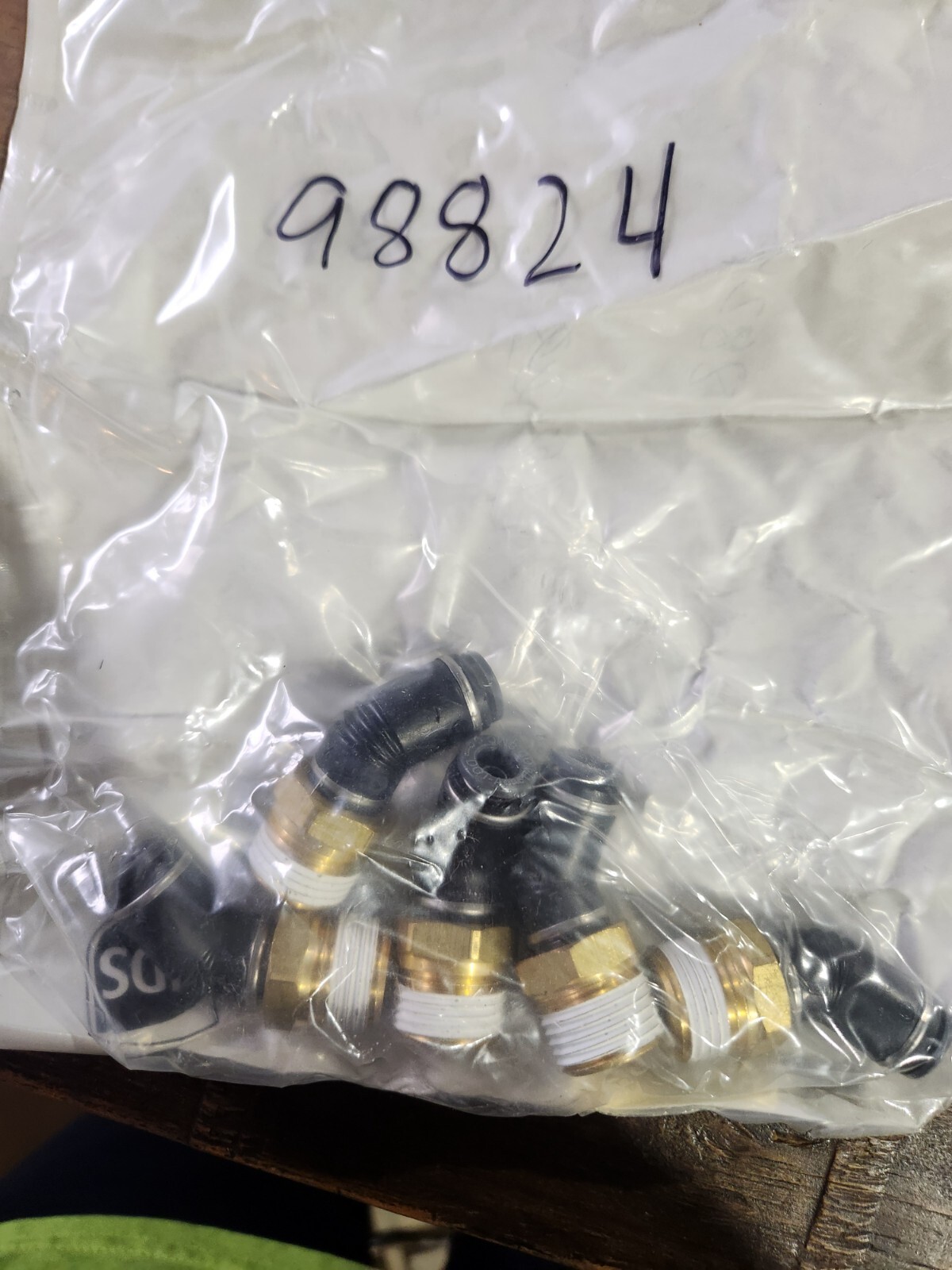 Qty 5* Imperial 99824 DOT 45° Elbow Push Connect Air Brake Fitting 1/4”x 3/8”
