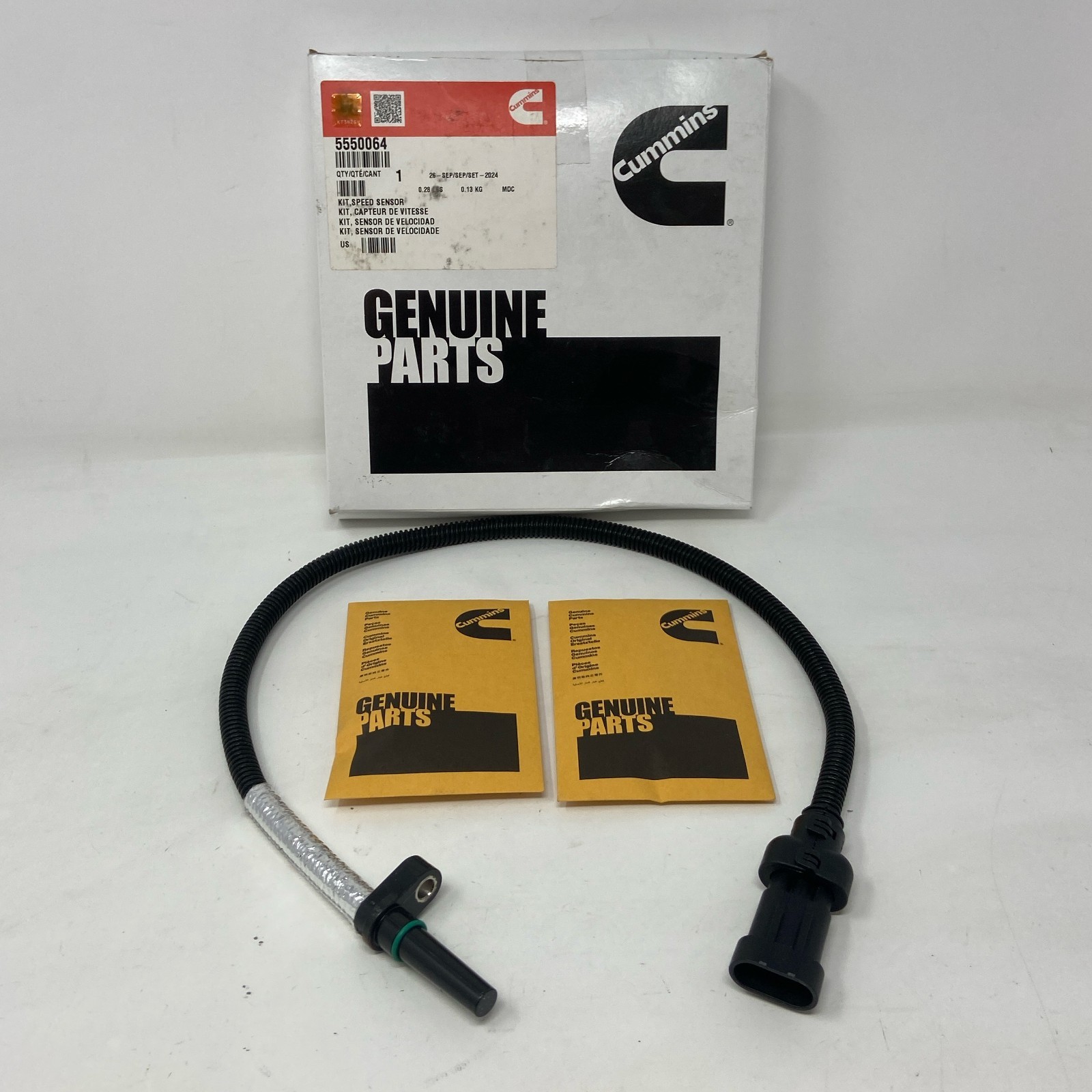 Cummins Genuine Speed Sensor Kit 5550064 for 6.7L ISB/QSB Engines – Black