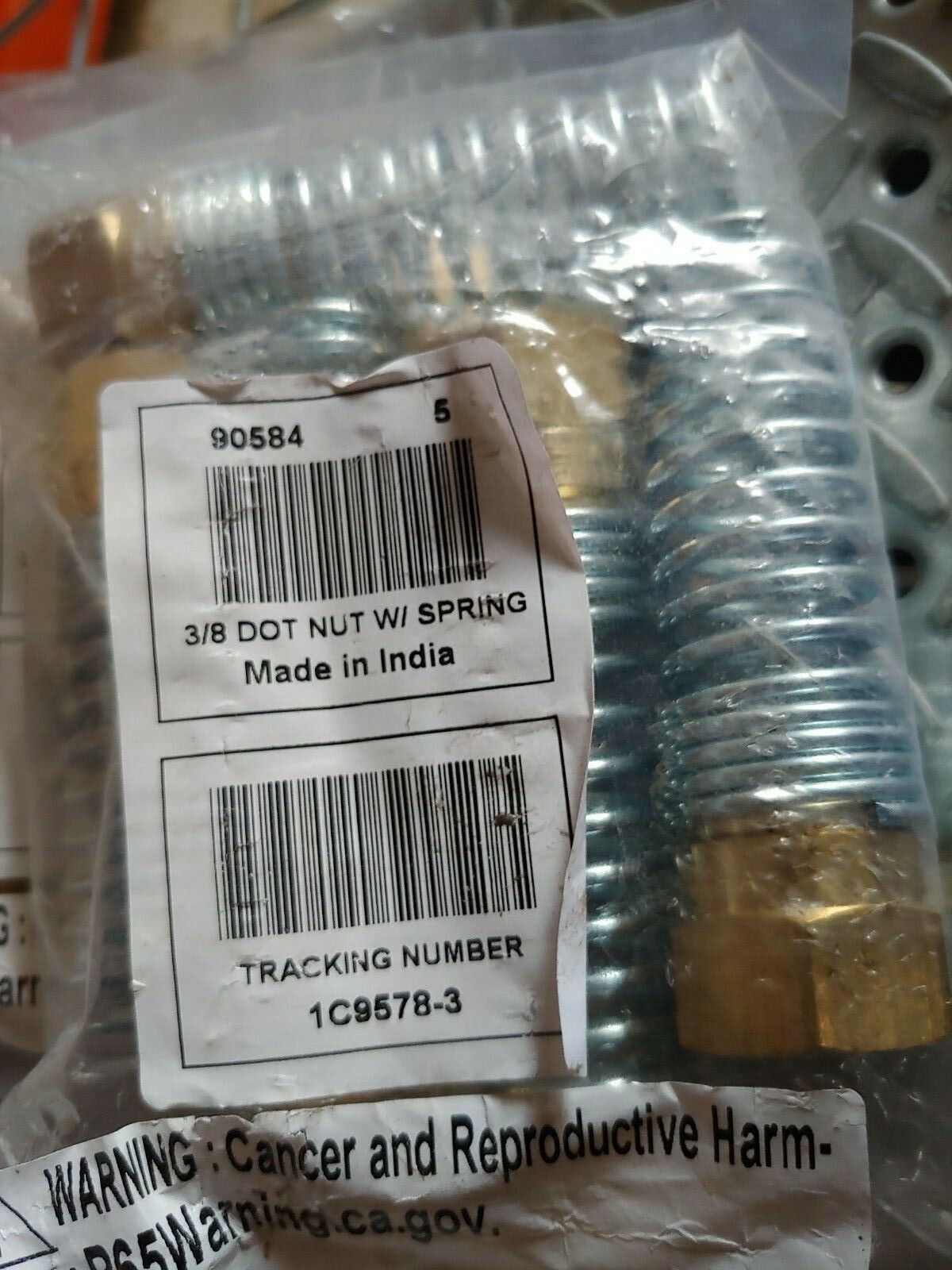 5 Pack Imperial 90584 Rubber Air Brake Hose Ends Spring With Nut Assembly RB5C