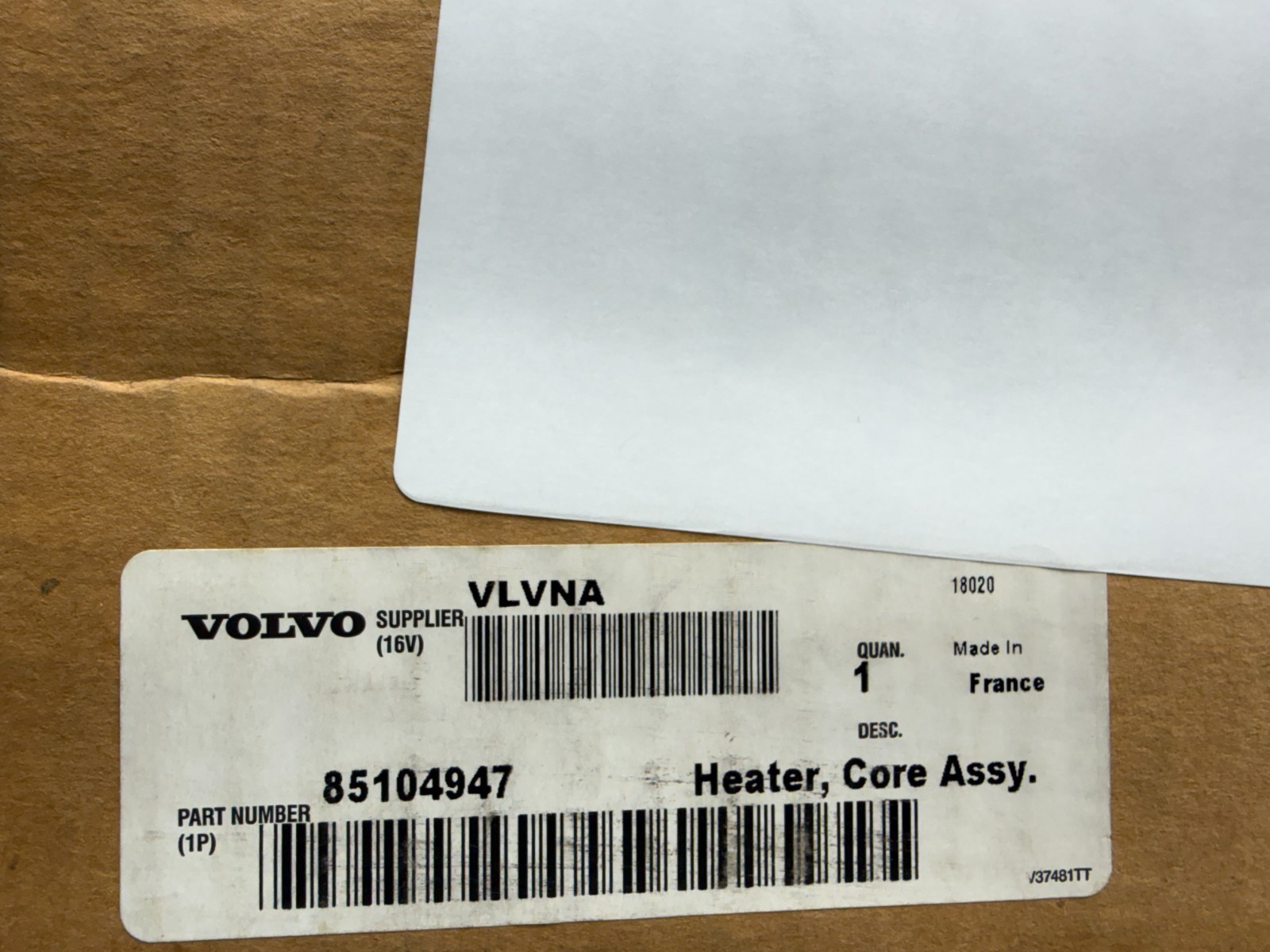 Genuine OEM Volvo 85104947 Replacement HVAC Heater Exchanger Core Assembly