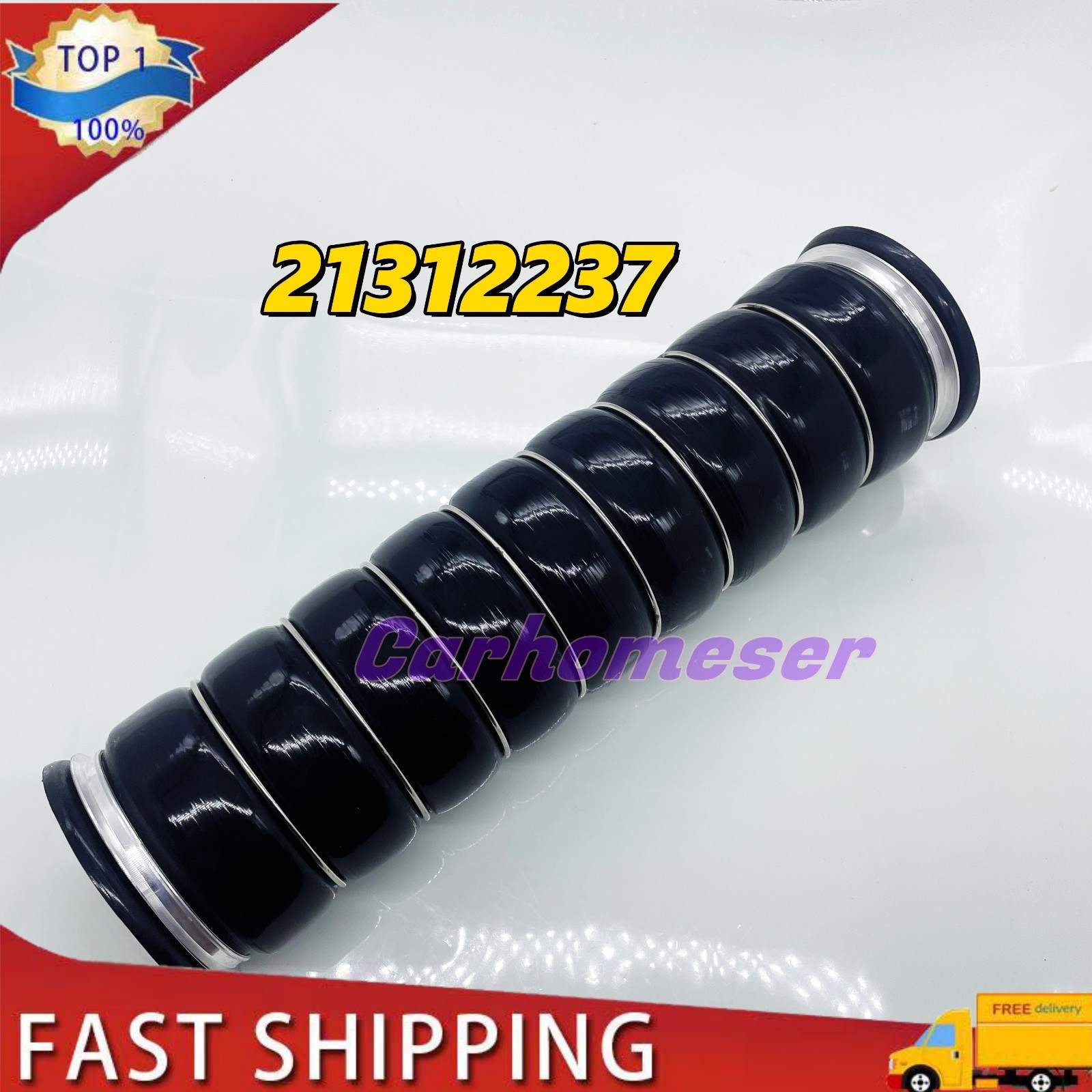 Black Pipe for Volvo Truck D12 VNL 21312237 Heavy Duty Charge Air Hose Hot Side