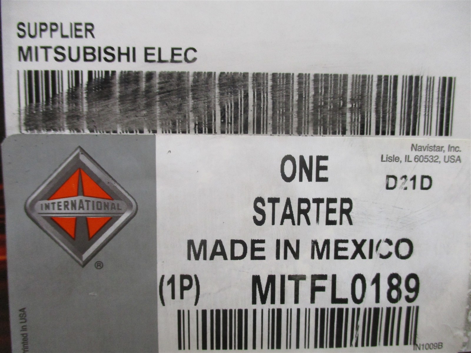 FL0189 GENUINE MITSUBISHI DIAMOND 39MT STARTER 12V 12T CW DD13/15/16 8200434