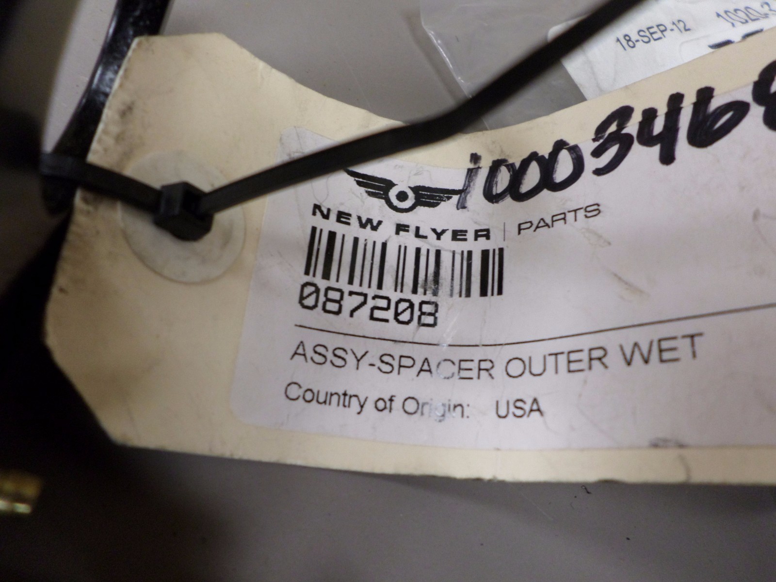 NEW FLYER WIPER PARTS LOT 6303393 Head Assembly 087208 Spacer