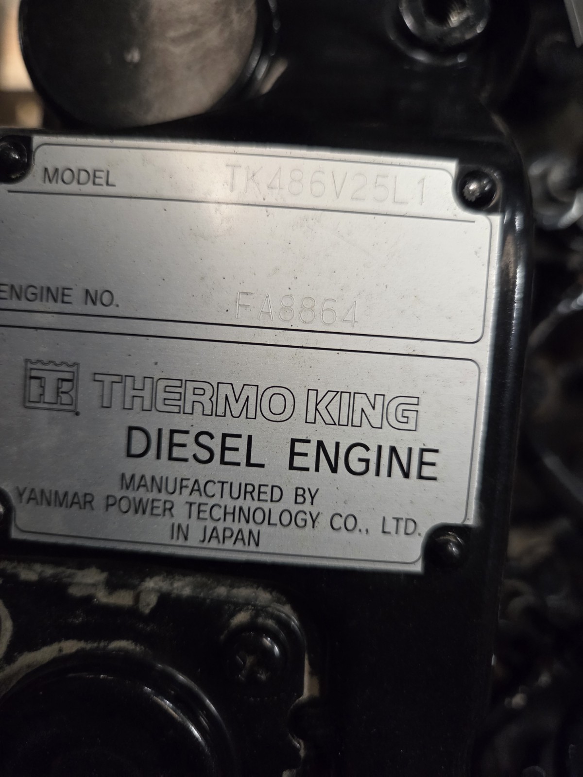 2021 Thermo King C600 Engine Complete With 3,300 Hours 4ANSEA NYDXL02.1NFB