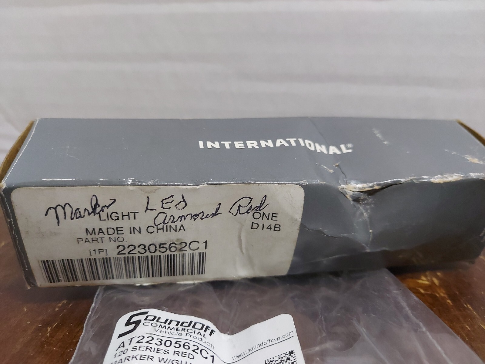 NOS International 2230562c1 LIGHT MARKER, LED, ARMORED, RED. (SOUND OFF)
