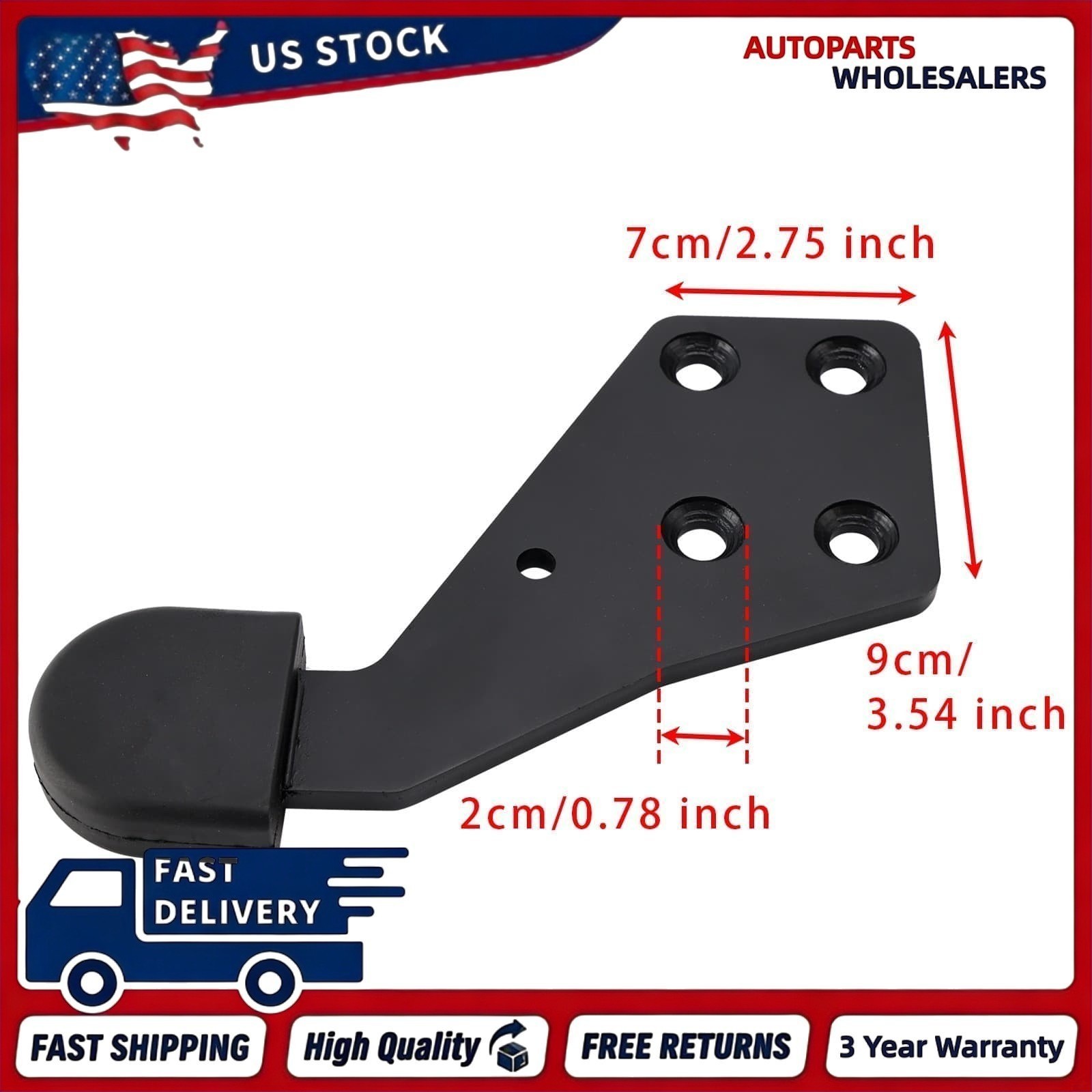 For Truck HLK2733L HLK2733R Right Passenger & Left Driver Side Hood Guide Poly