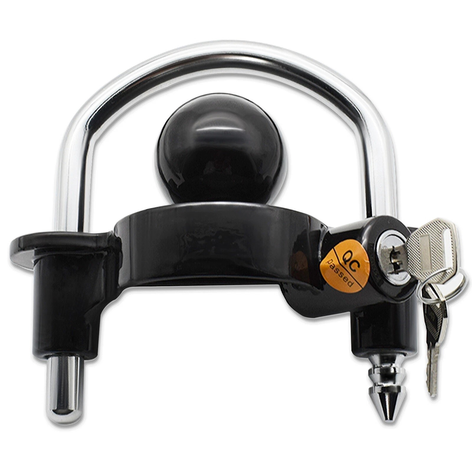 Trailer Hitch Lock 50mm Tow Ball Towing Bar Security Coupling Adjustable 2 Keys
