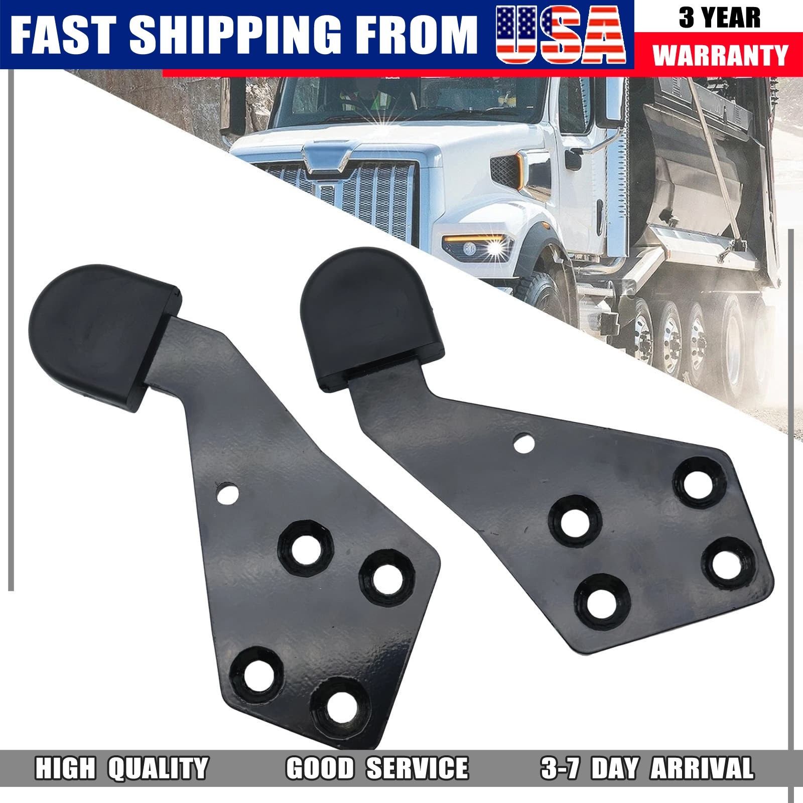 Left+Right HLK2733L HLK2733R Hood Guide Poly For Select International Trucks USA