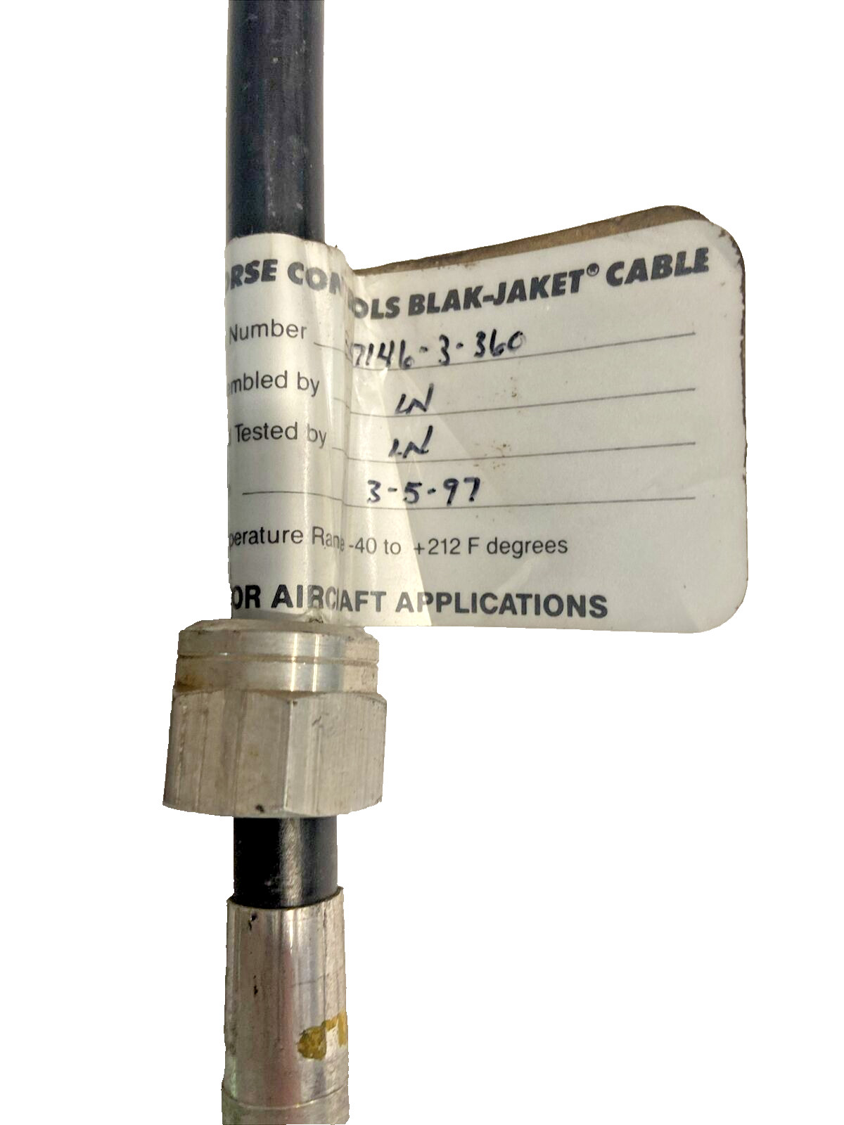 Baum Iron Company Morse Control BlakJaket 29′ 8.25″ Push Pull Cable 307146-3-360