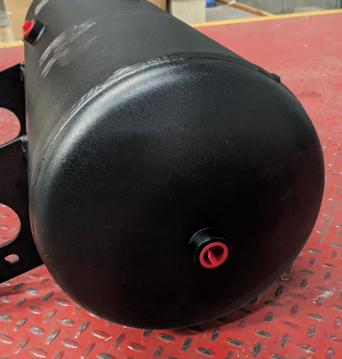 Air Brake Tank Reservoir 10” x 32.5” Steel Open Secondary 150 PSI Blue Bird