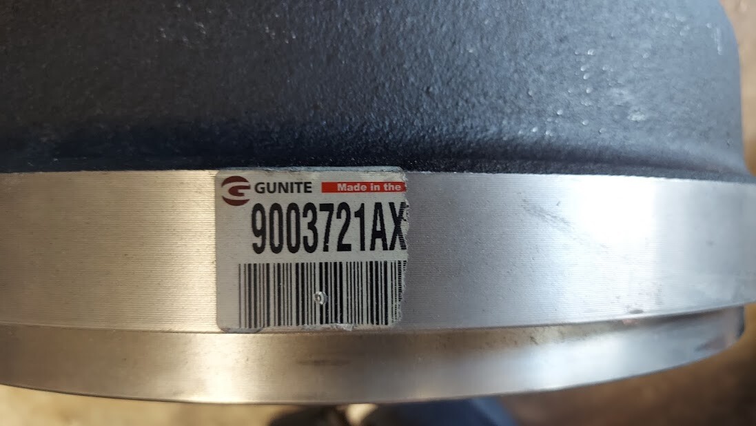 3721A NEW GUNITE CAST IRON BRAKE DRUM 15×4