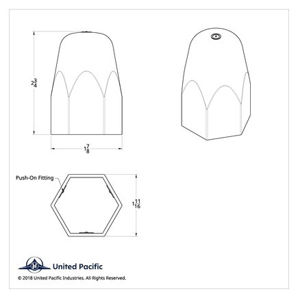 United Pacific 10084B Wheel Lug Nut Cover 1.5″ X 2 3/4″, Chrome, Plastic, Tall,