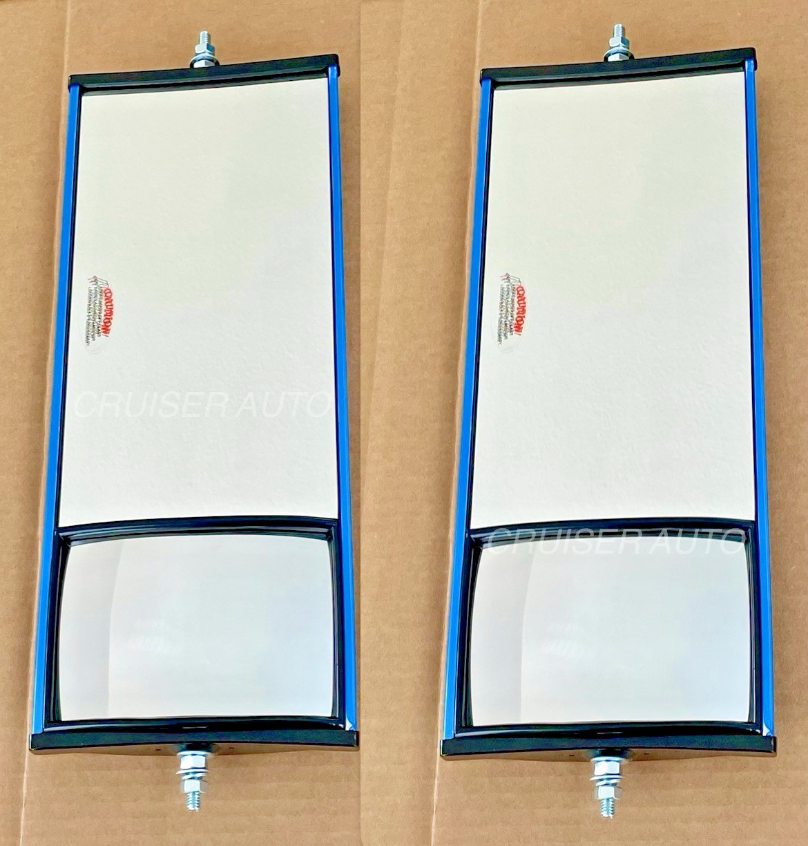 NEW PAIR Flat glass w/ convex mirror 6×16″ West Coast 90’s Hino Isuzu Fuso Lorry