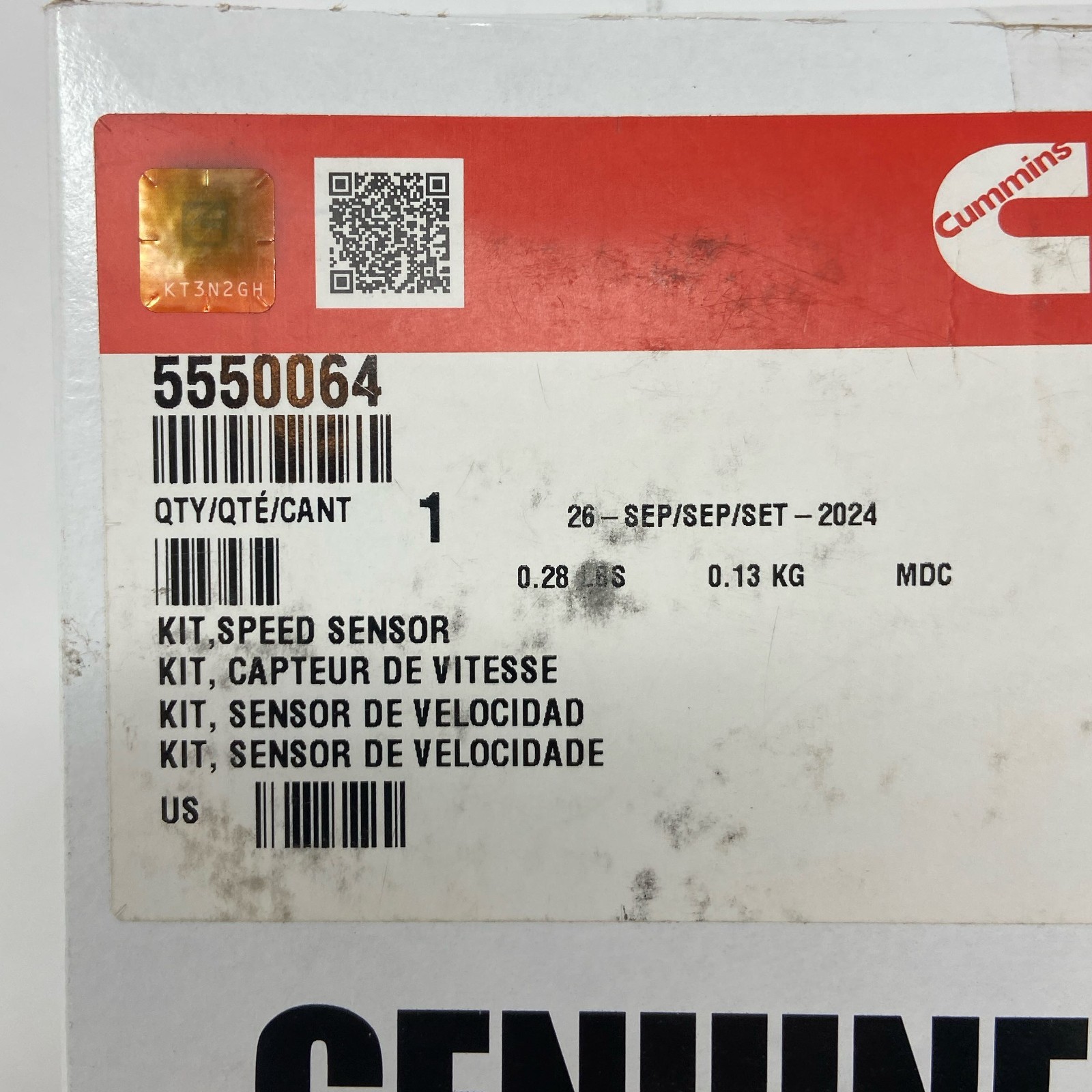 Cummins Genuine Speed Sensor Kit 5550064 for 6.7L ISB/QSB Engines – Black