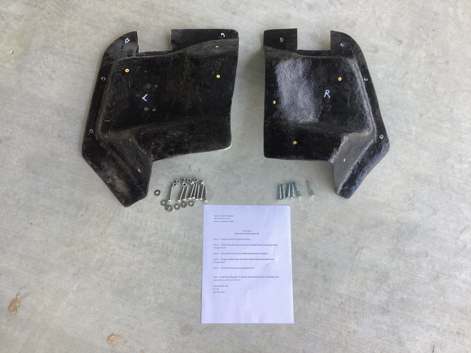 Mack Truck Parts Granite Model 813 Hood-guide/Cable Fiberglass Repair Kit