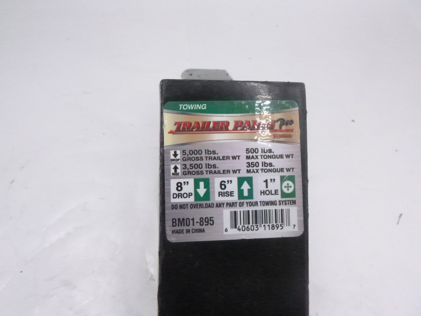 Trailer Parts Pro BM01-895 Redline 2″ 5K Ball Mount w/8″ Drop