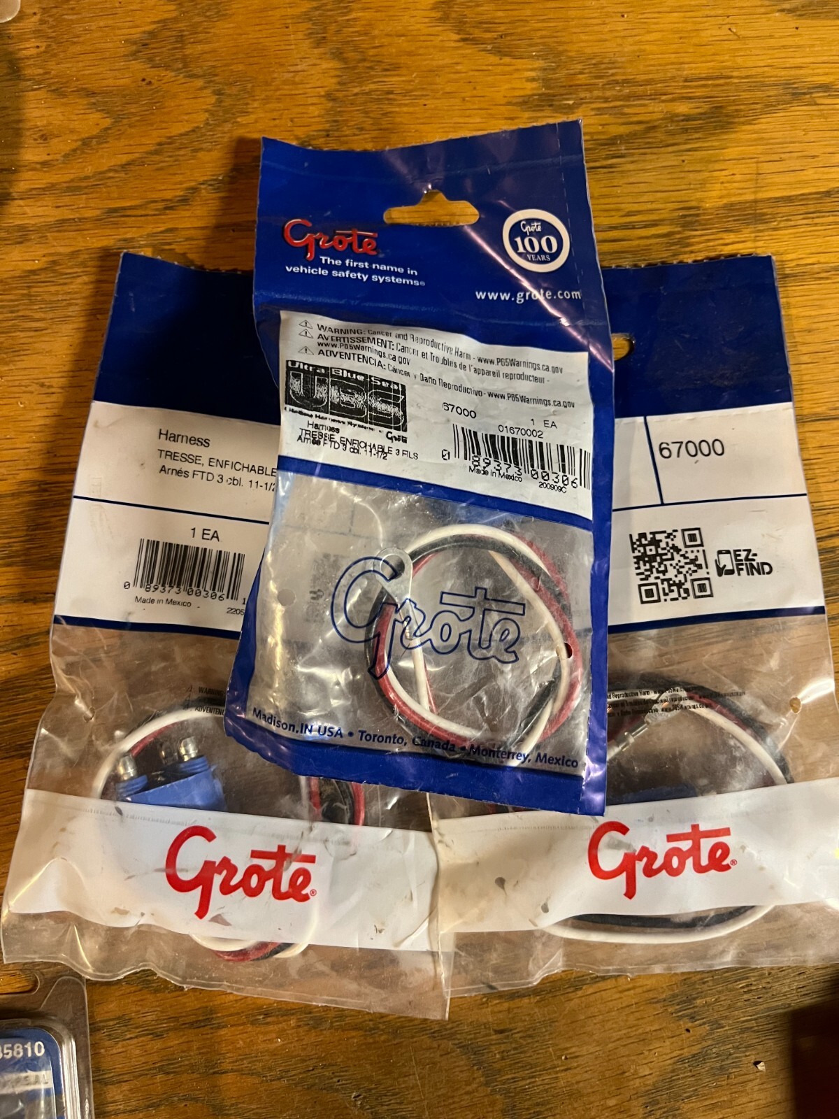Grote 67000 Electrical Harness Plug Pigtails -LOT OF 3-