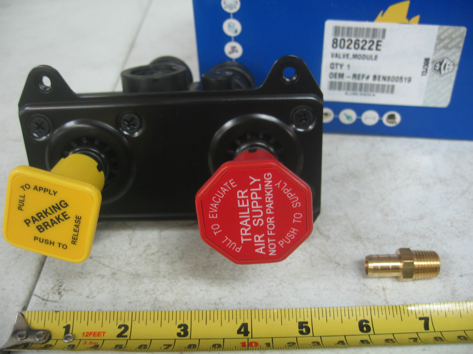 MV3 Dash Valve Excel P/N 802622E Ref. # Bendix 800519, 065186, KN20611, 3949780