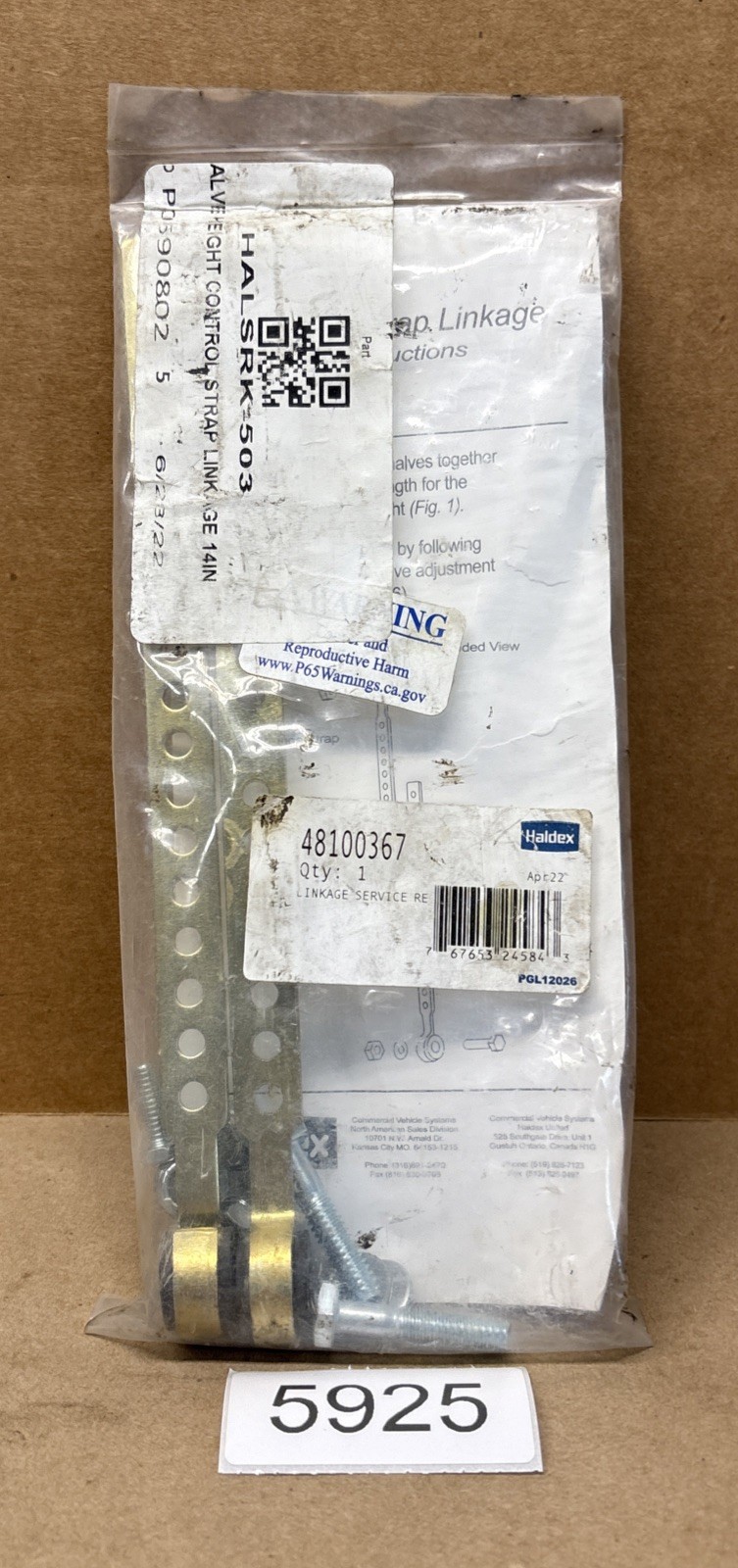 Haldex 48100367 Adjustable Strap Link Kit HALSRK-503
