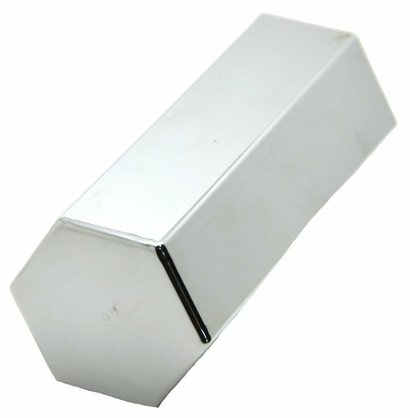 10224 Hex Flat Top Chrome Plastic 33mm Lug Nut Cover Push-On (Set of 10)