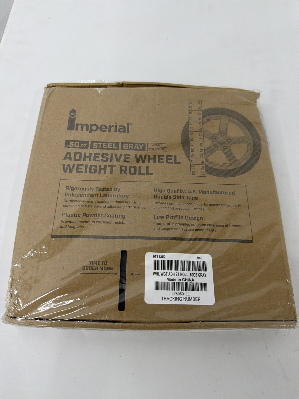 Imperial 0.50 oz. Steel, Adhesive Wheel Weight Roll 78125 Qty 300