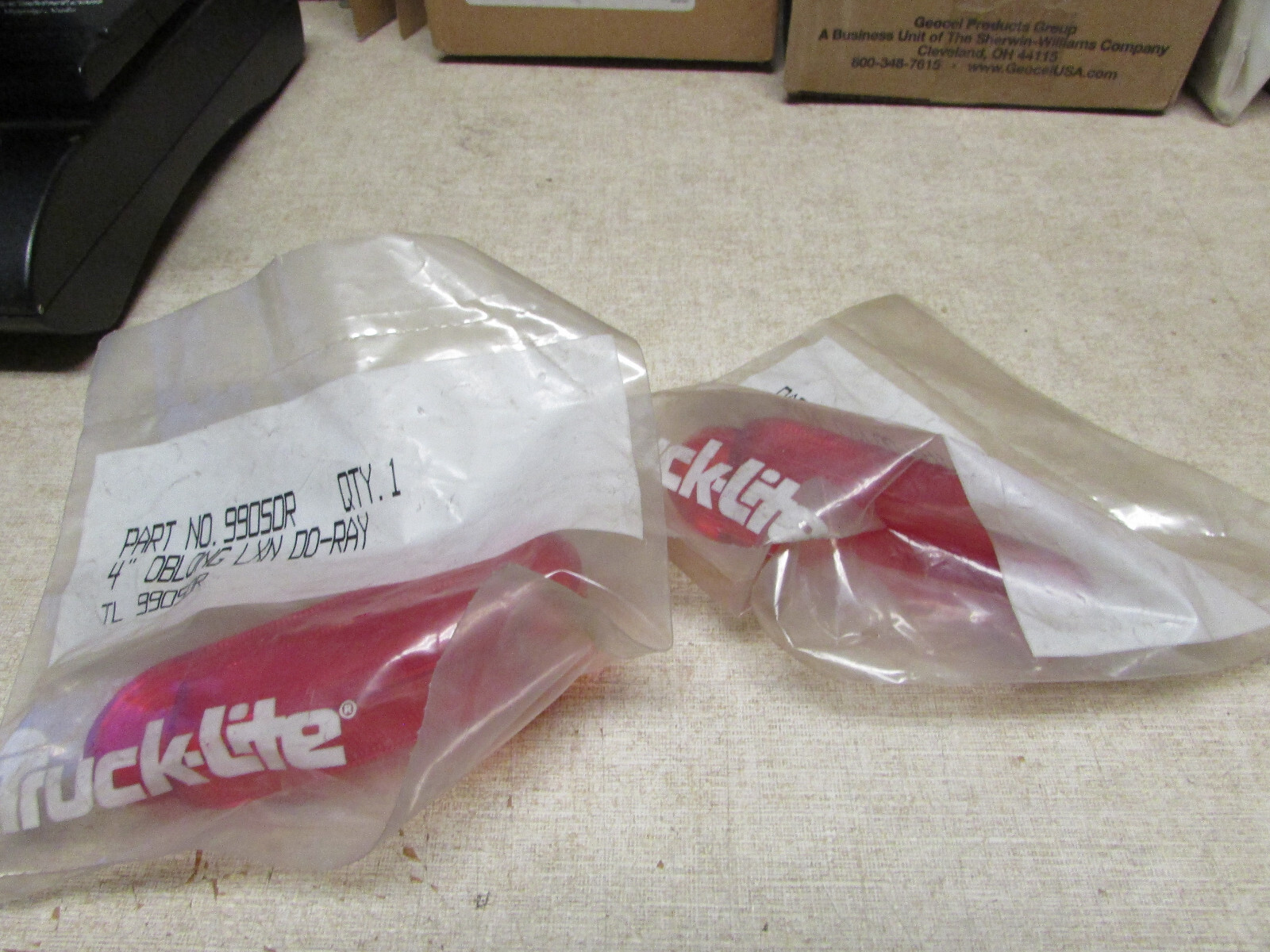 (2) Red Truck Lite 99050R Marker Light Lens Oval Red Snap Fit Mount Red 496 Lens