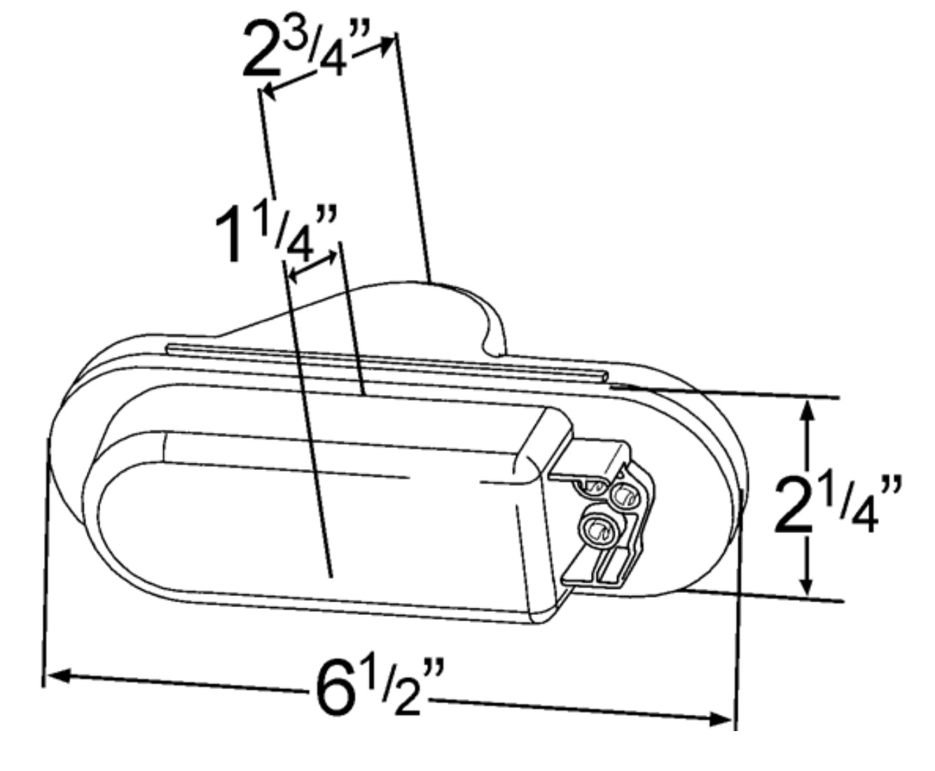 52193 Grote Economy Amber Oval Side Turn Marker Lamp Light Reflective