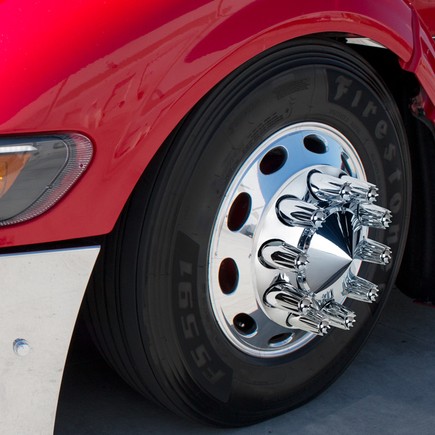 United Pacific 10562B Wheel Lug Nut Cover 33mm X 3 3/4″, Chrome, Plastic, Crown,