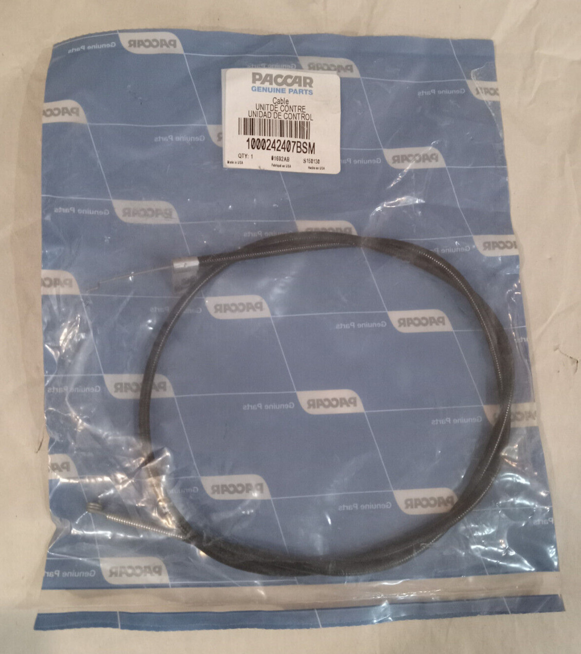 Paccar 1000242107BSM Control Cable – New O.E.M.