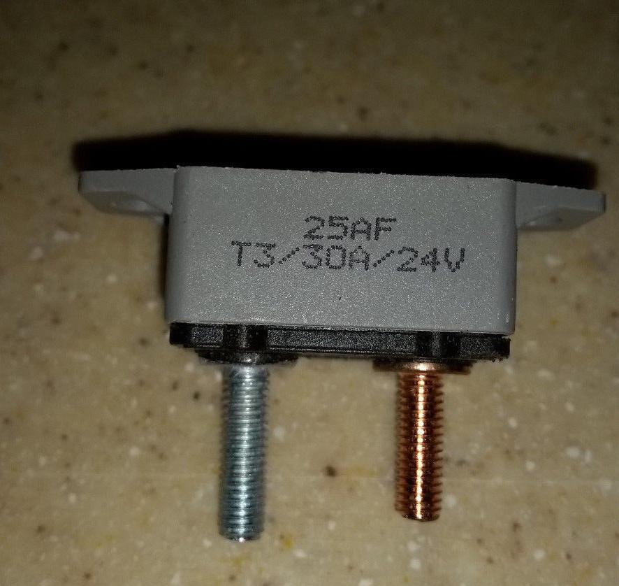 SHORTSTOP 25AF T3/30A/24V MANUAL RESET BREAKER PLASTIC RV CAMPER