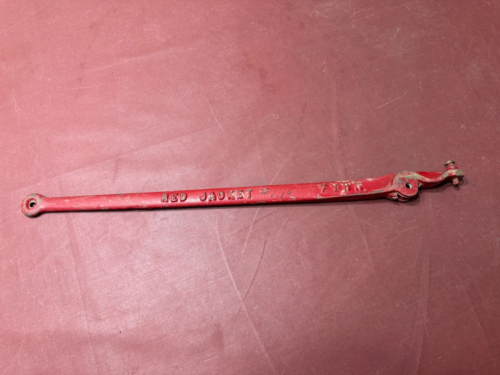 Vintage RED JACKET Cast Iron Float Lever Arm, Livestock Float Arm, PAT.5-15-1917