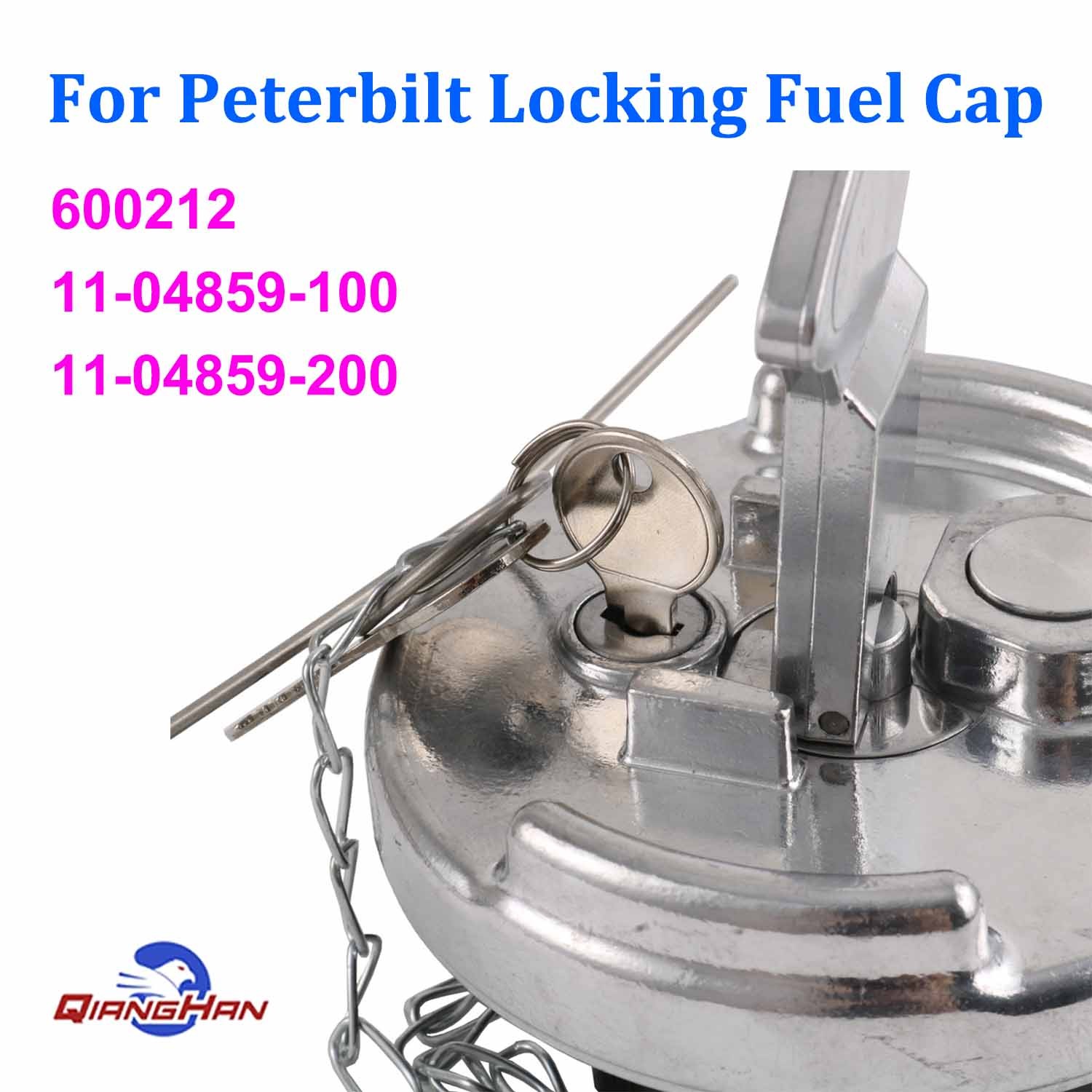 For Peterbilt Aluminum Locking Diesel Fuel Cap Replaces 11-04859-200, 600212 New