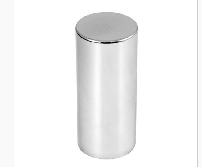 SCREW ON CHROME PLASTIC 33MM FLAT TOP CYLINDER LUG NUT COVER 3.5″H (packs of 10)