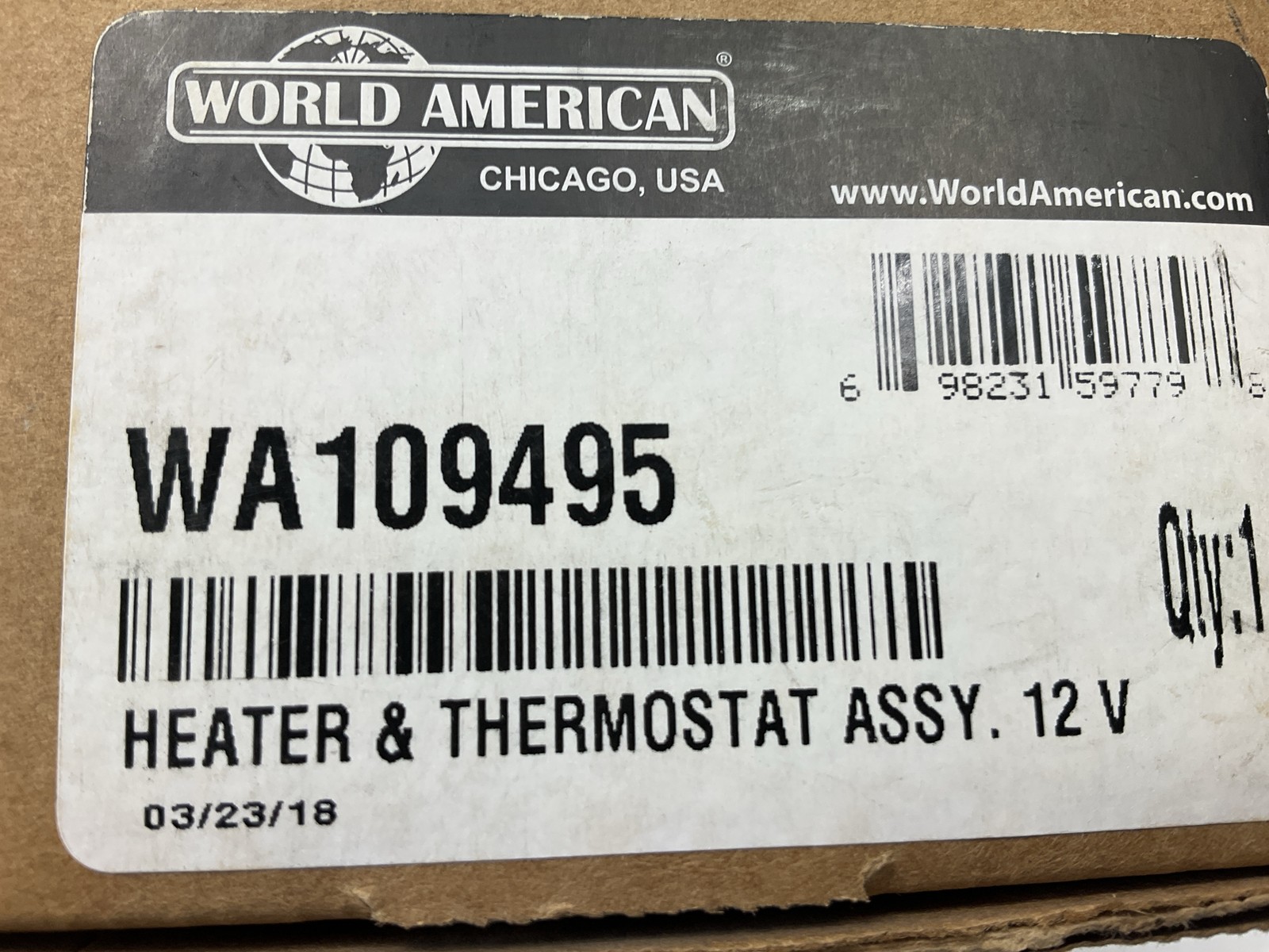 World American WA109495 Air Brake Dryer Heater – AD-SP Type, For Euclid