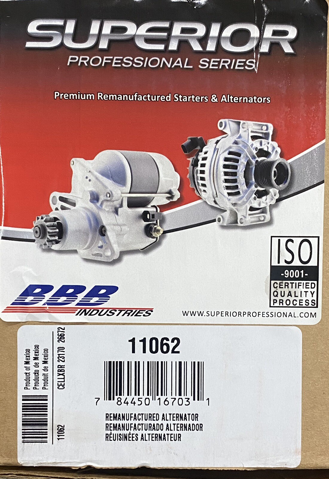 Alternator BBB Industries 11062 Reman fits 04-07 Saturn Vue 3.5L-V6