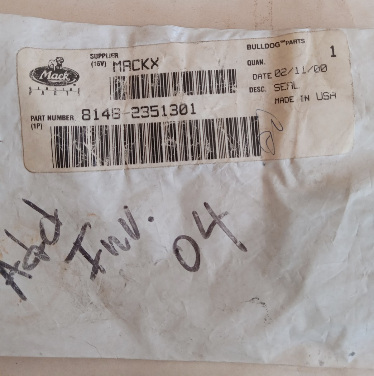 Mack 8149-2351301 Steerong Gear Seal – New O.E.M.