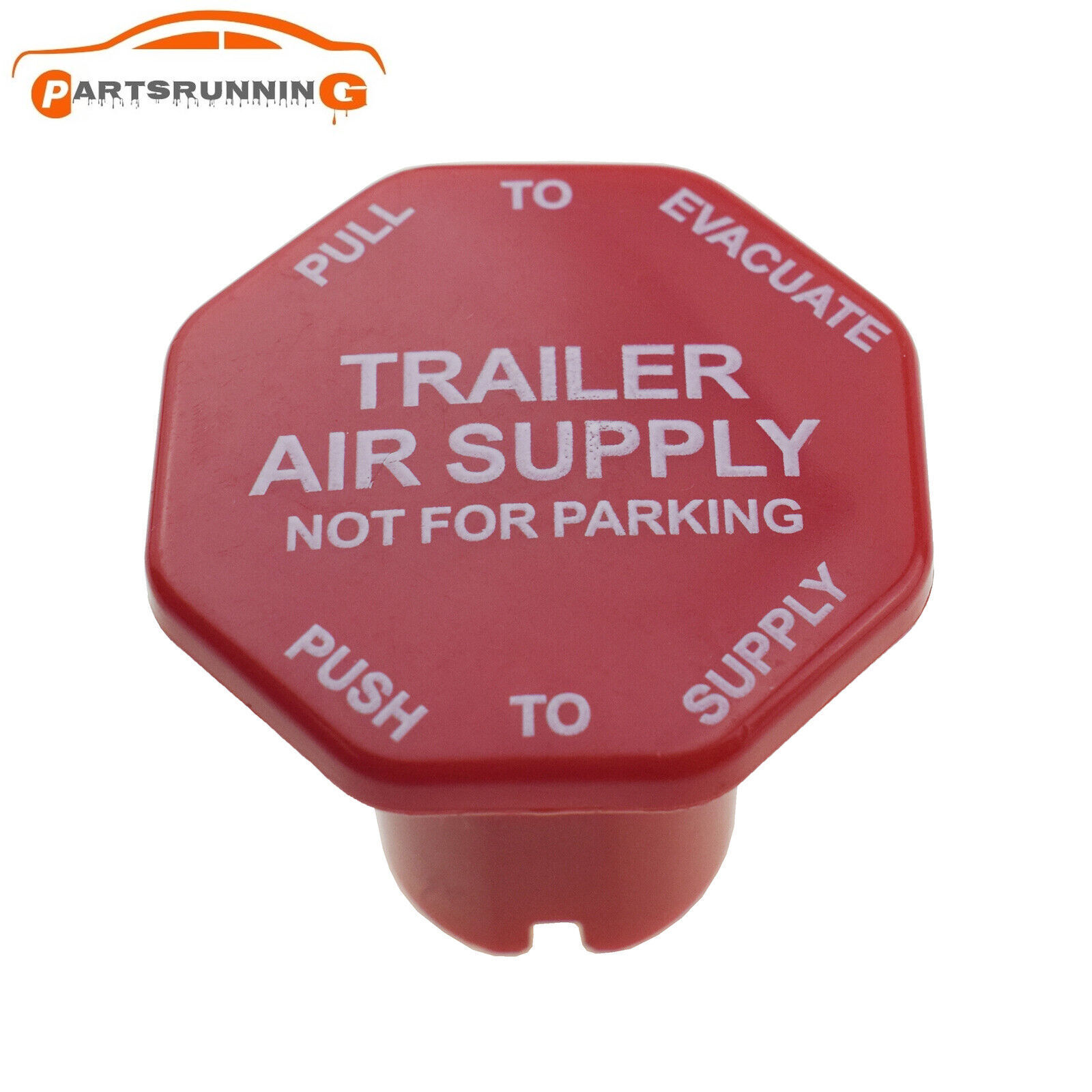 New Parking Brake Red Air Supply Knob For Universal Semi Trucks 298817 298817N