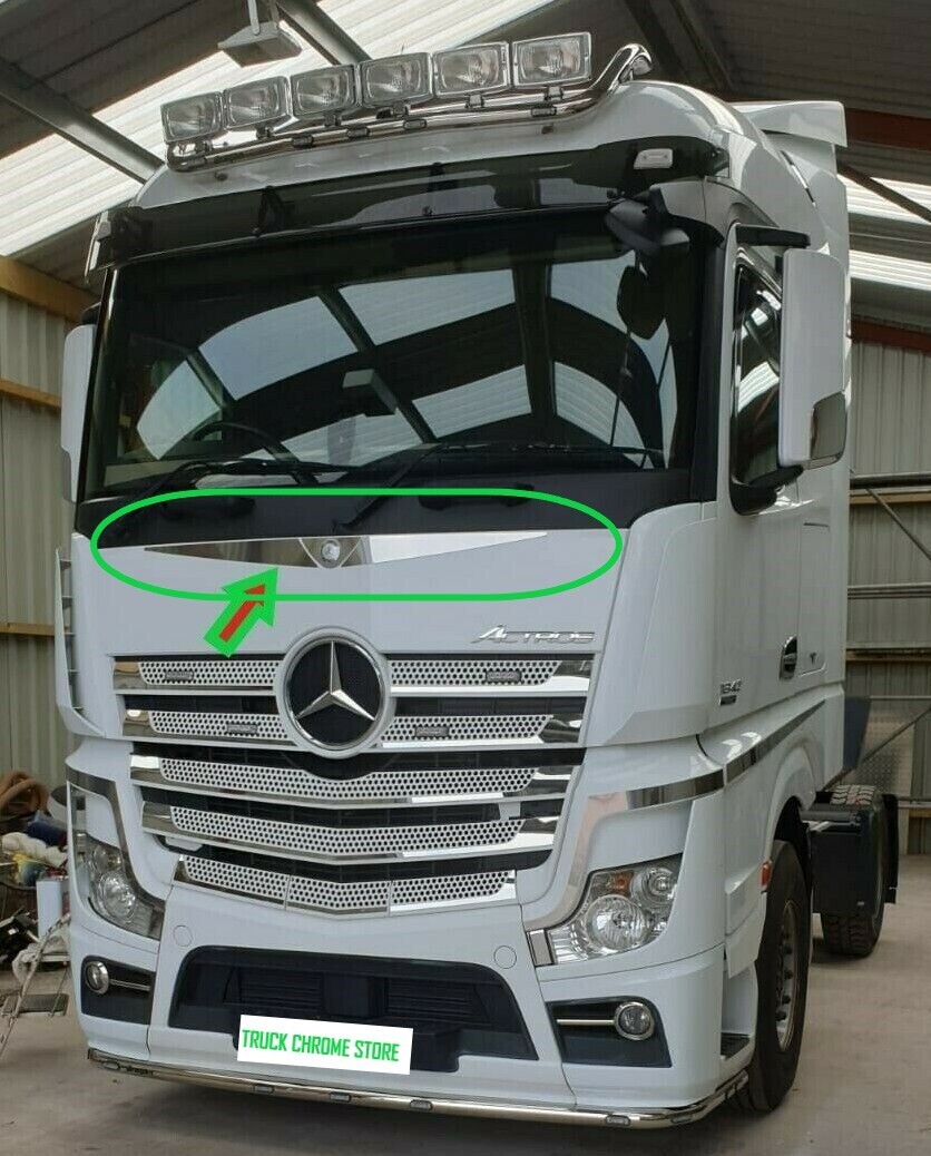 Mercedes ACTROS MP4- MP5 FRAME OF LOGO CHROME Super Polished S.Steel 3 Pcs.