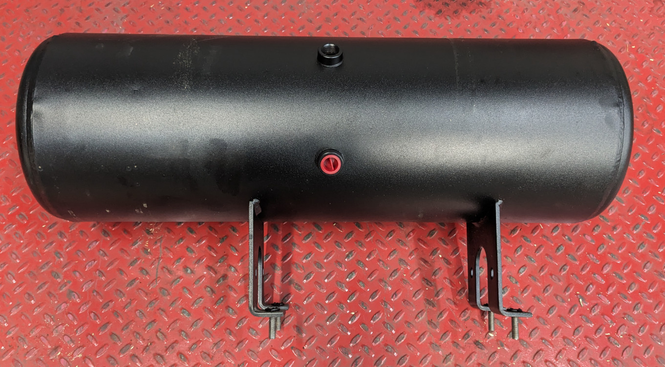 Air Brake Tank Reservoir 10” x 32.5” Steel Open Secondary 150 PSI Blue Bird